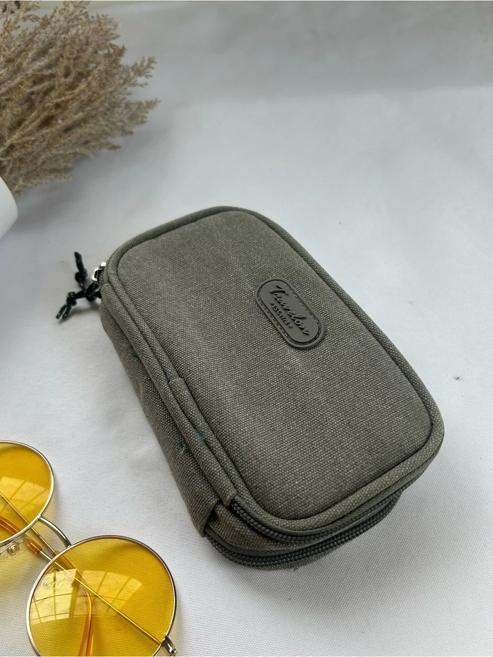 Olive Green Canvas Travelon Organizer Pouch
